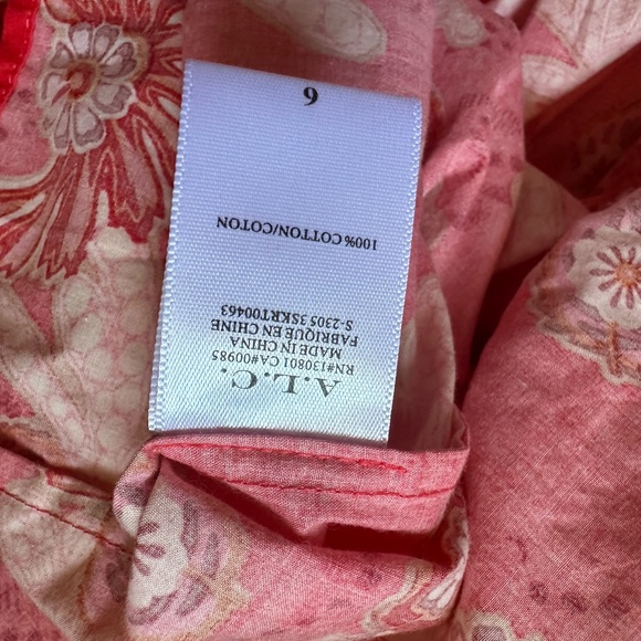 A.L.C calla Francis red floral drawstring skirt - Picture 8 of 8